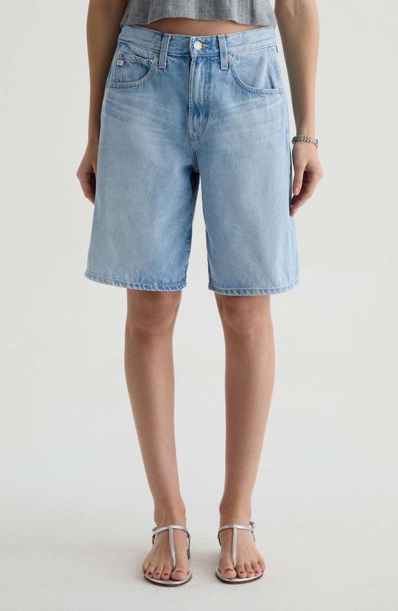 Hattie High Waist Barrel Denim Bermuda Shorts