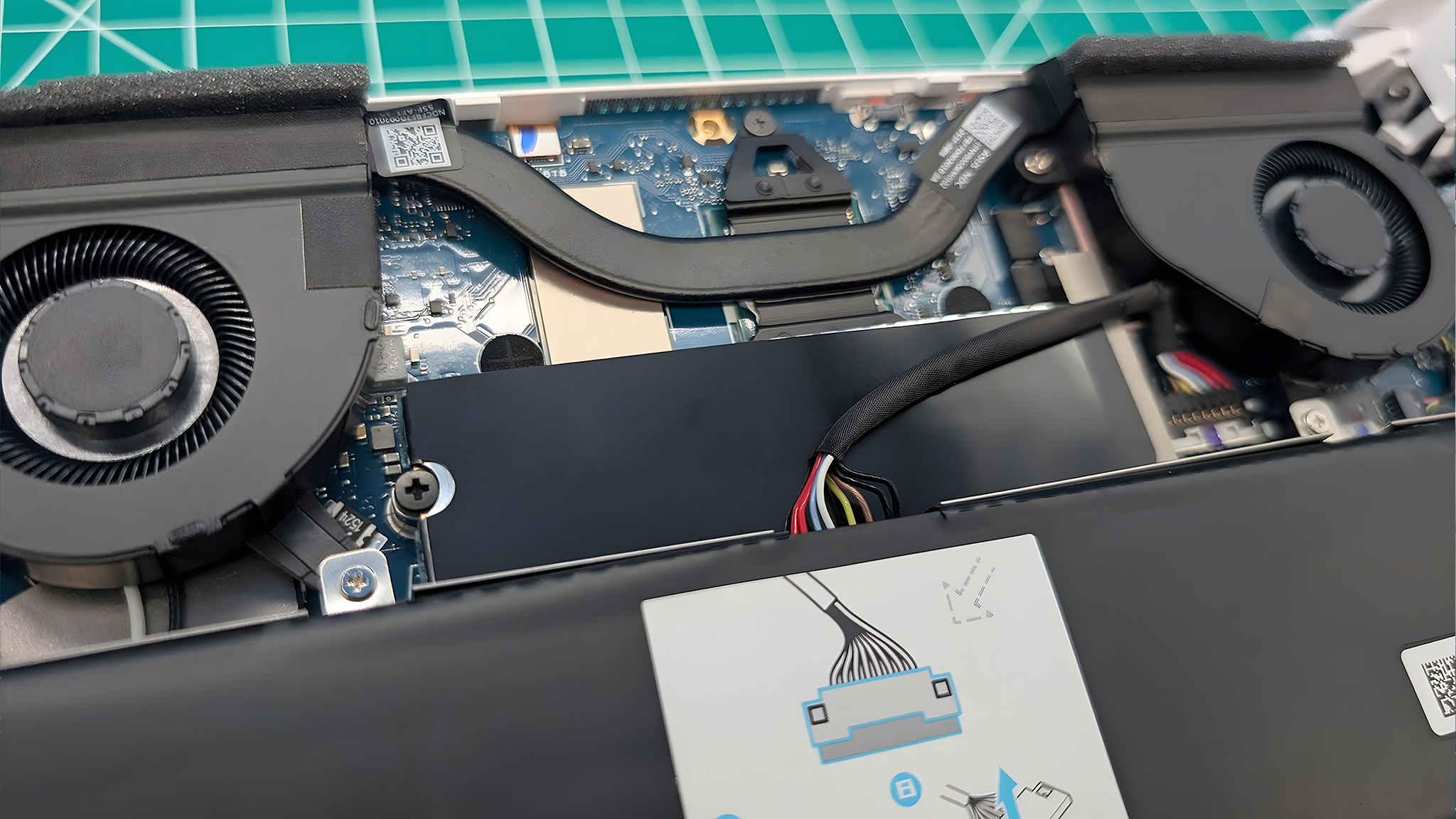 A closeup of the SSD inside the Xbox Ally.