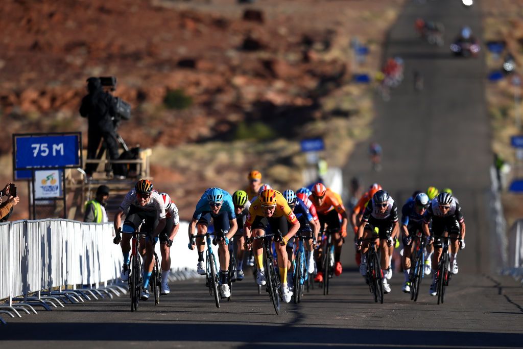 S&oslash;ren W&aelig;renskjold won stage 3 of the Saudi Tour after a climb up from the valley