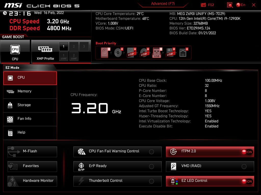 MSI MEG Z690I Unify