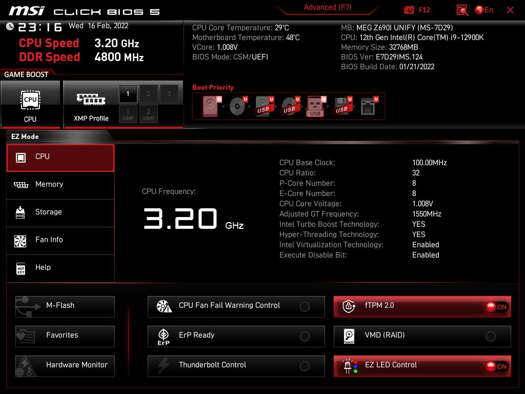 MSI MEG Z690I Unify