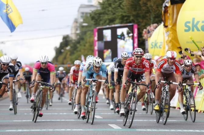 Jonas Van Genechten (Lotto Belisol) timed his effort well to win stage 4 of the Tour of Poland in Katowice.