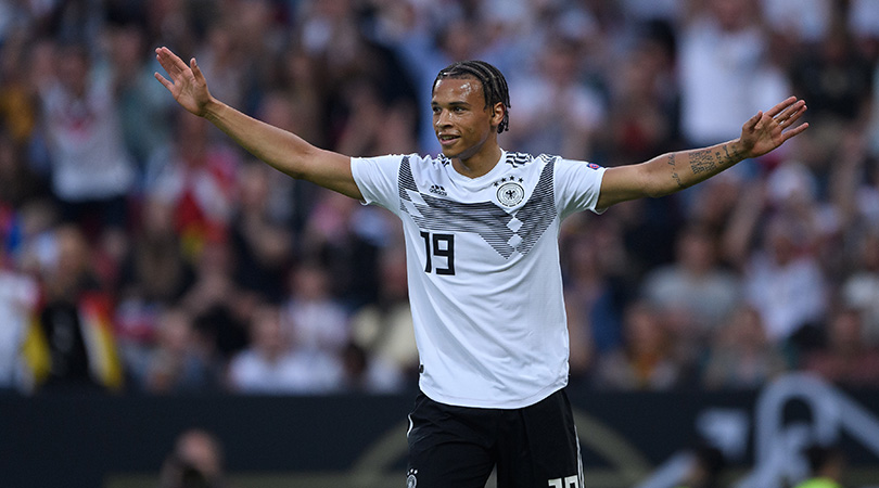 Leroy Sane playing for Germany