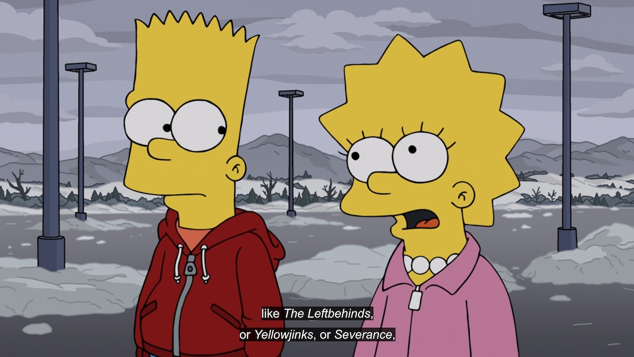 Lisa referencing Severance in The Simpsons "Seperance" Severance spoof