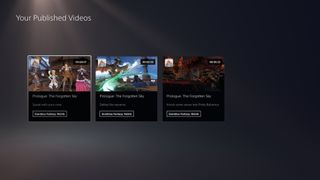 PS5 Community Game Help menu