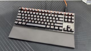 Be Quiet! Light Mount TKL gaming keyboard on a desk