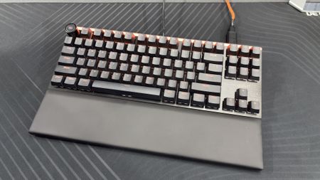 Be Quiet! Light Mount TKL gaming keyboard on a desk