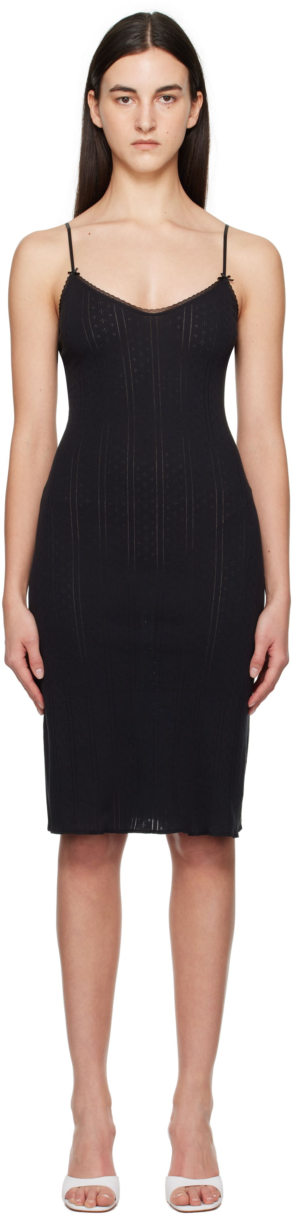 Black 'the Midi Slip' Midi Dress