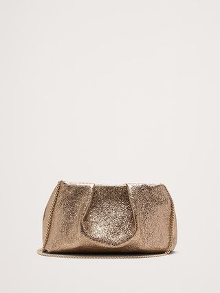 Mini Riviera Metallic Leather Clutch