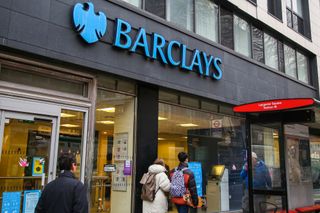 A Barclays bank store front