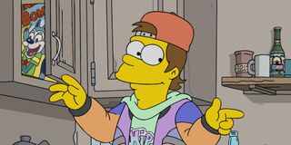homer simpsons as a teenager in the '90s on the simpsons