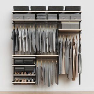 Décor+ by Elfa 6' Closet w/ Mesh Drawers - Matte White & White