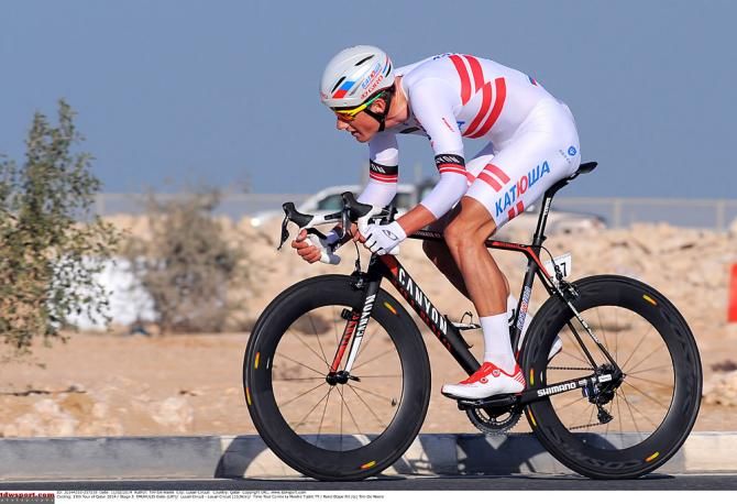 Gatis Smukulis time trials in Qatar