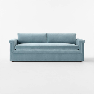 light blue velvet sleeper sofa