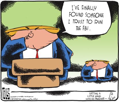 Political cartoon U.S. Trump Mueller Russia investigation