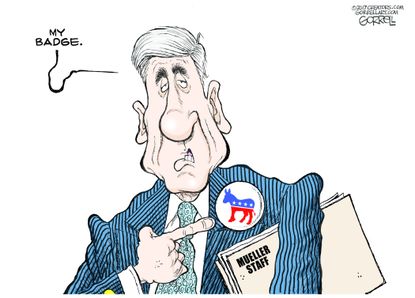 Political cartoon U.S. Mueller Russia investigation Democrats