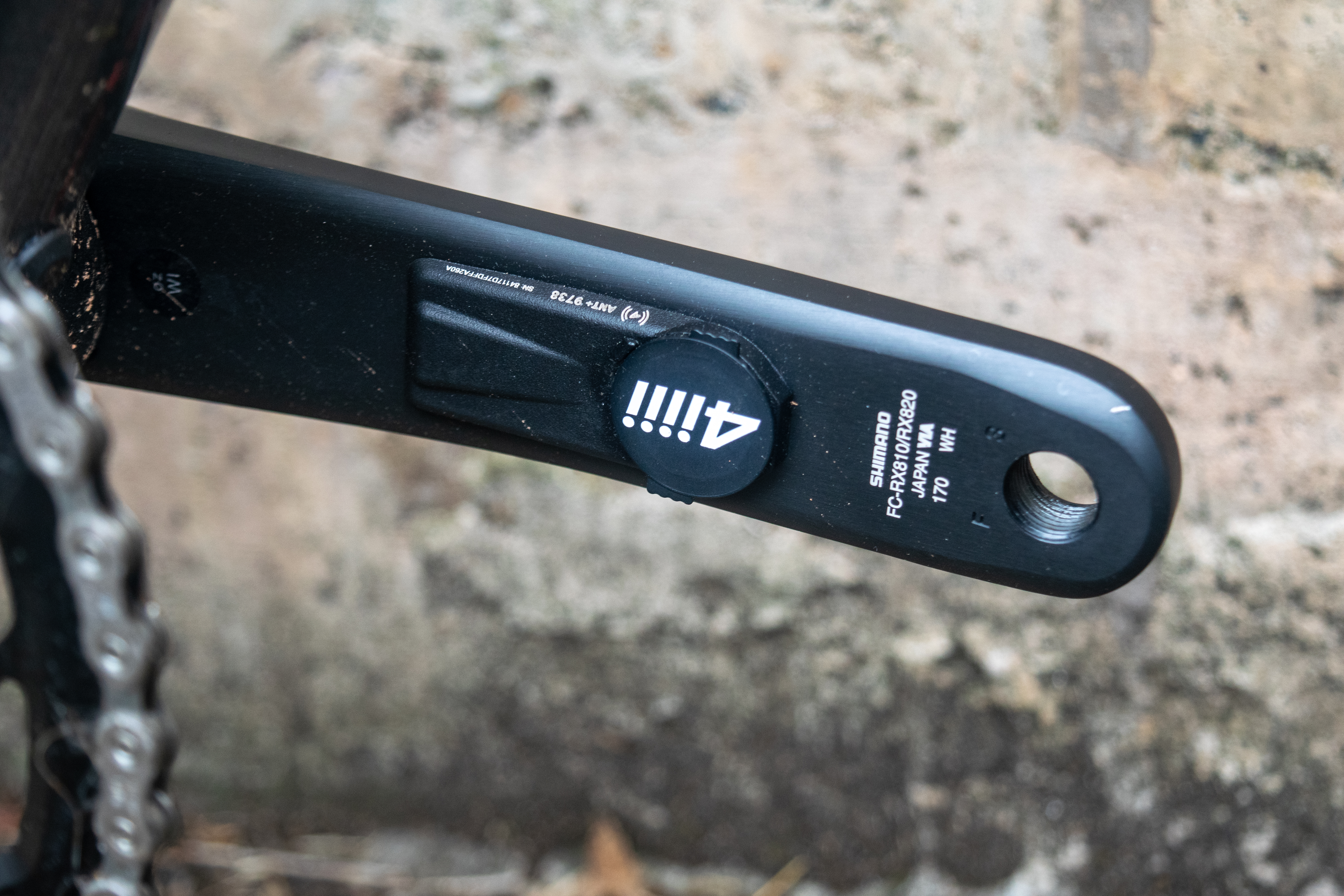 A 4iii power meter arm fitted to a Canyon Grail CFR gravel bike