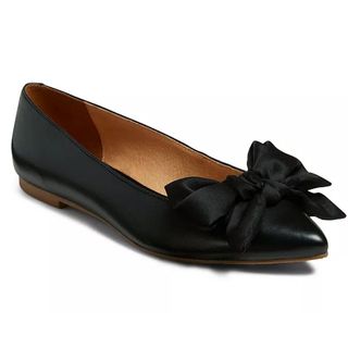 Jack Rogers pointed ballet flats with bowed front