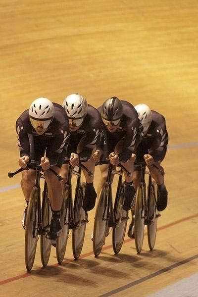 New Zealand never gave in on their ride for the bronze medal but were just pipped by the Great Britain team in the team's pursuit.