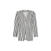 St. Agni origami striped single-breasted linen blazer