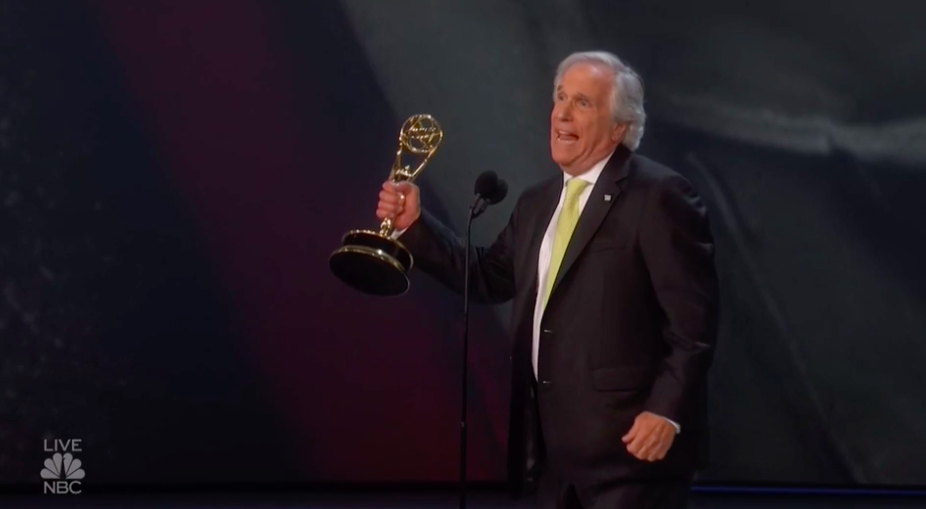 Henry Winkler is very happy.