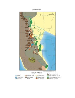 North America 68 million years ago