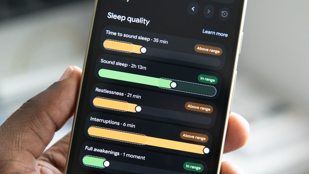 Sleep metrics on the Pixel Watch 5