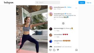 Reese Witherspoon yoga reel on Instagram