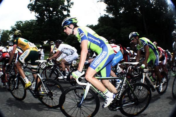 Liquigas on Lemon Hill.