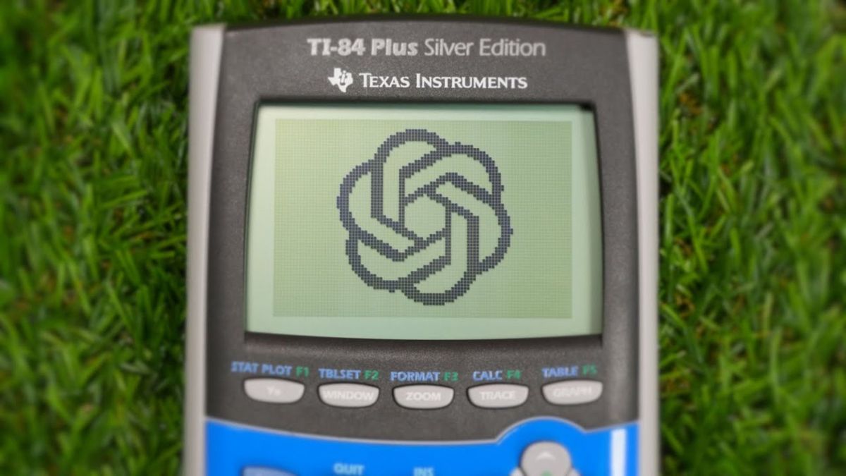 TI-84 graphing calculator running ChatGPT