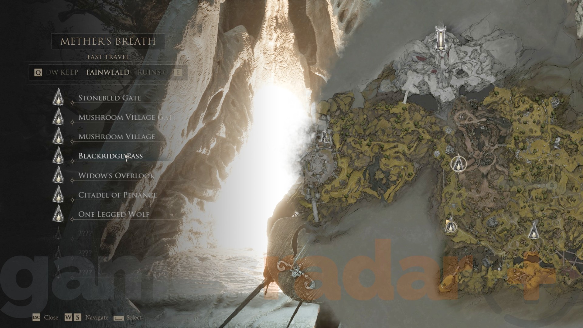 The Mortal Shell 2 fast travel map