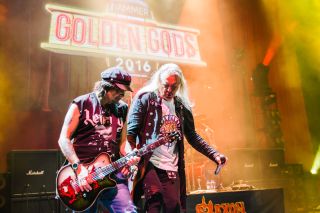 Biff Byford and Phil Campbell at the Golden Gods