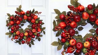 Wayfair Mixed Apple Pomegranate and Leaf on Natural Twig Base Styrofoam best Christmas Wreath