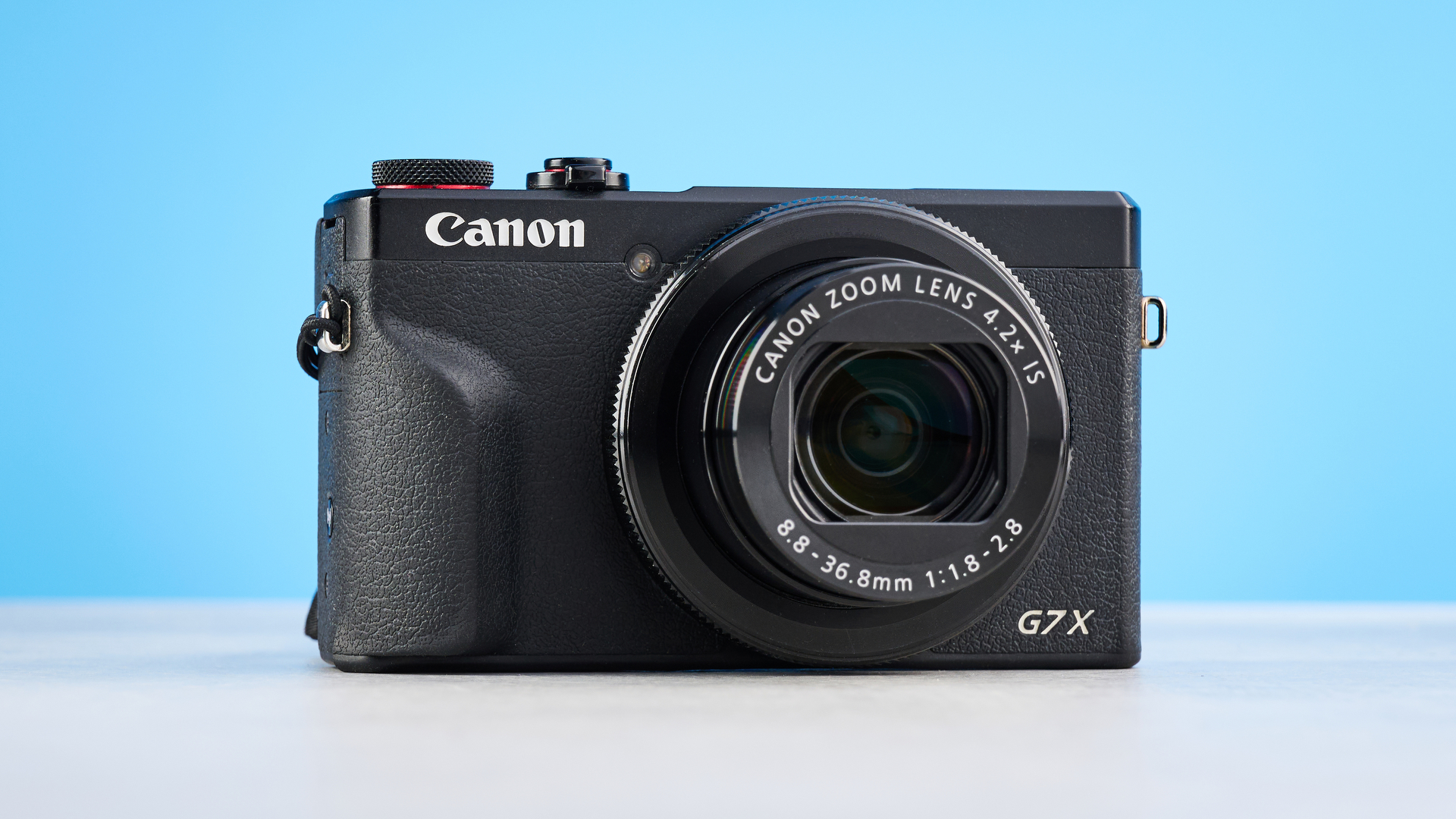 A black Canon PowerShot G7 X Mark III compact camera