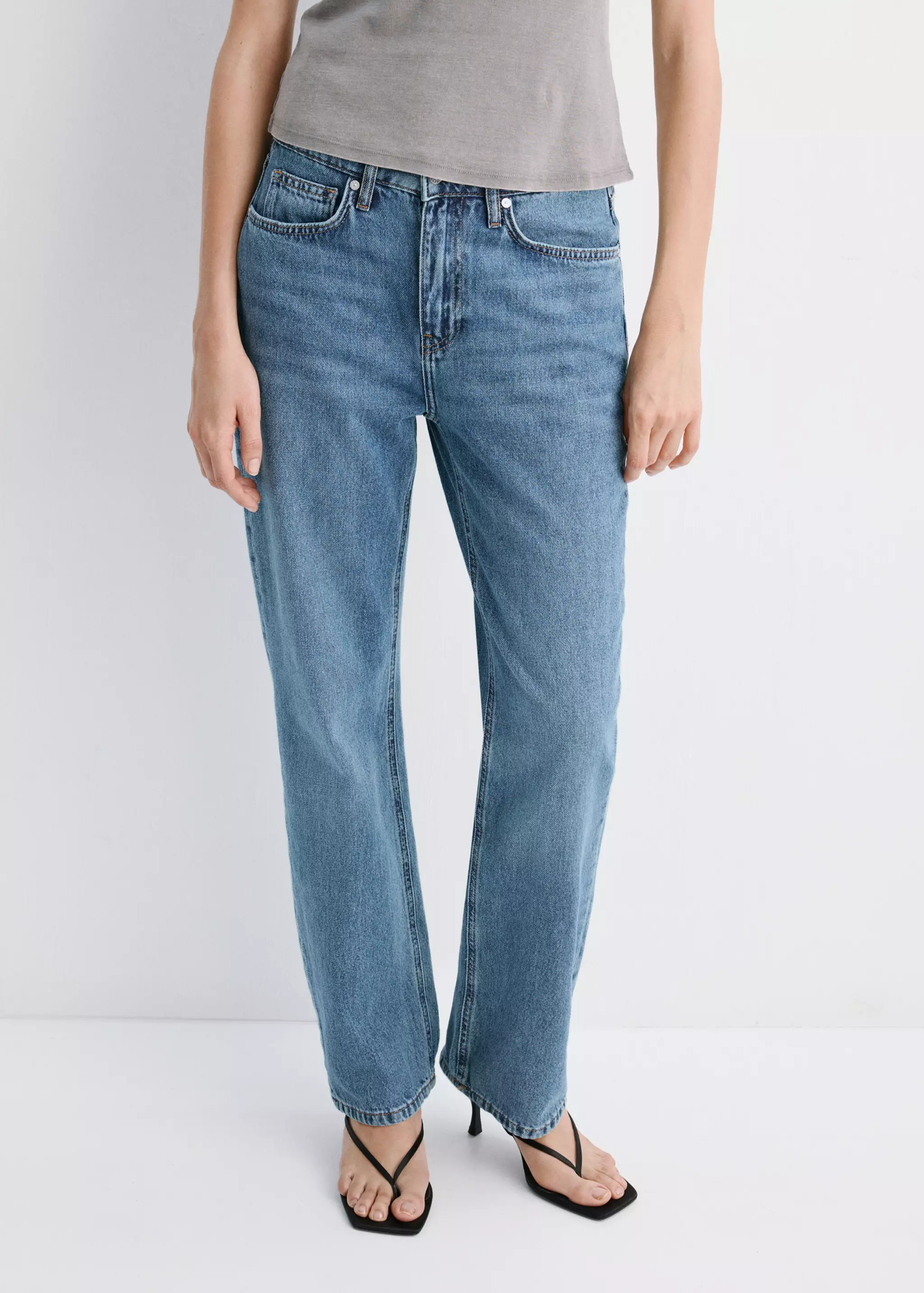 Matilda High-Rise Straight Jeans - Women | Mango United Kingdom