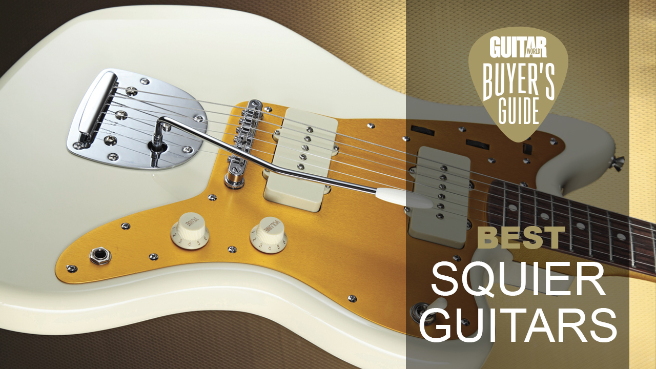 A Squier J Mascis Jazzmaster electric guitar