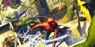 Spider-man fighting Sinister Six