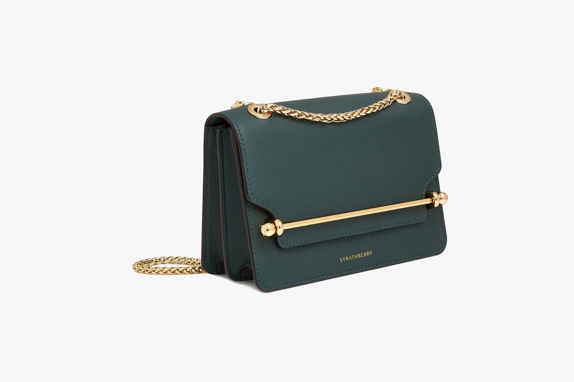 East/West Crossbody Mini Bag in Bottle Green