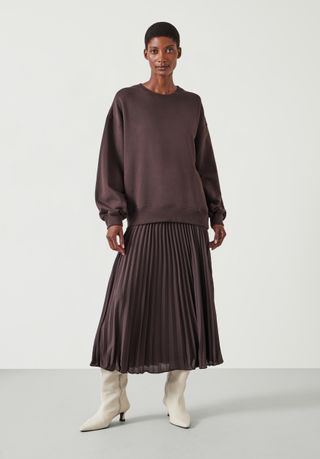 Gabriela Pleated Skirt Sweatshirt Dress