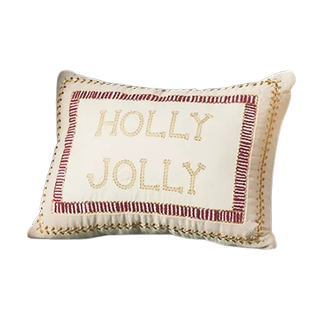 Holly jolly christmas cushion