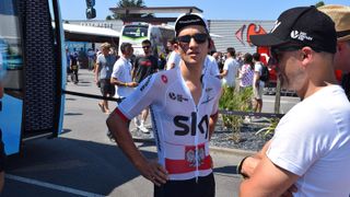 Michal Kwiatkowski has a custom race suit, celebrating his recent Polish national road race championship title