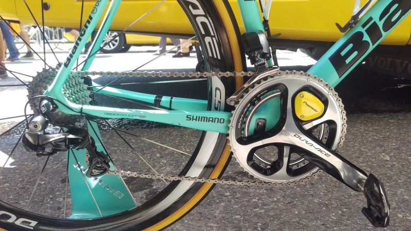 Full Shimano Di2 Dura Ace for Gesink with a Pioneer power meter capturing all necessary data