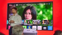 Vodafone consumer director Rob Winterschladen speaking at the Vodafone TV launch event