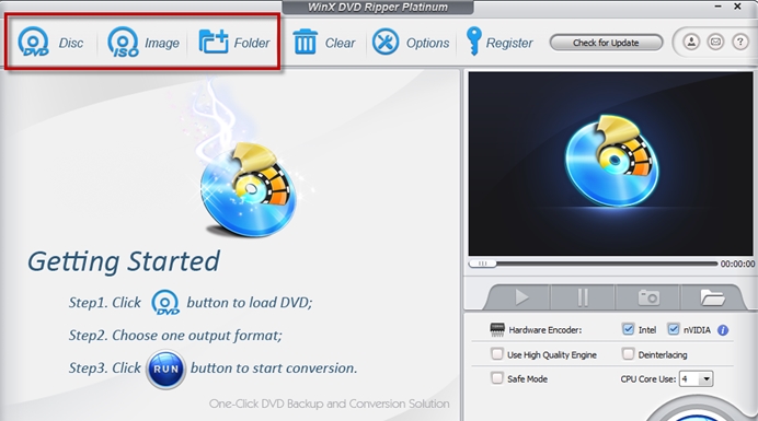 Convert DVD to MP4 for free and in just three steps, thanks to WinX DVD Ripper