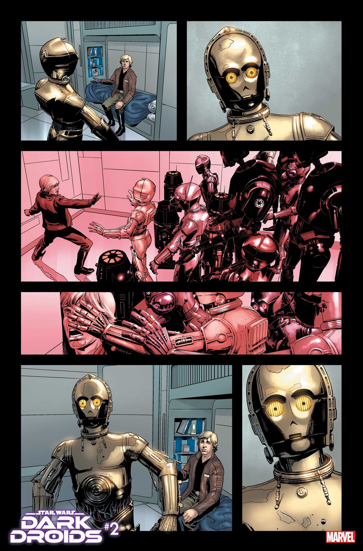 Pages from Star Wars: Dark Droids #2.