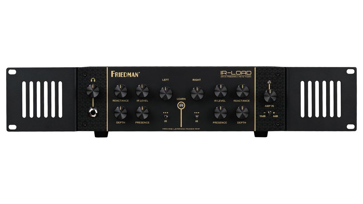 Synergy Machine Learning Power Amp Dave Friedman IR-LOAD Amplifier press image on white