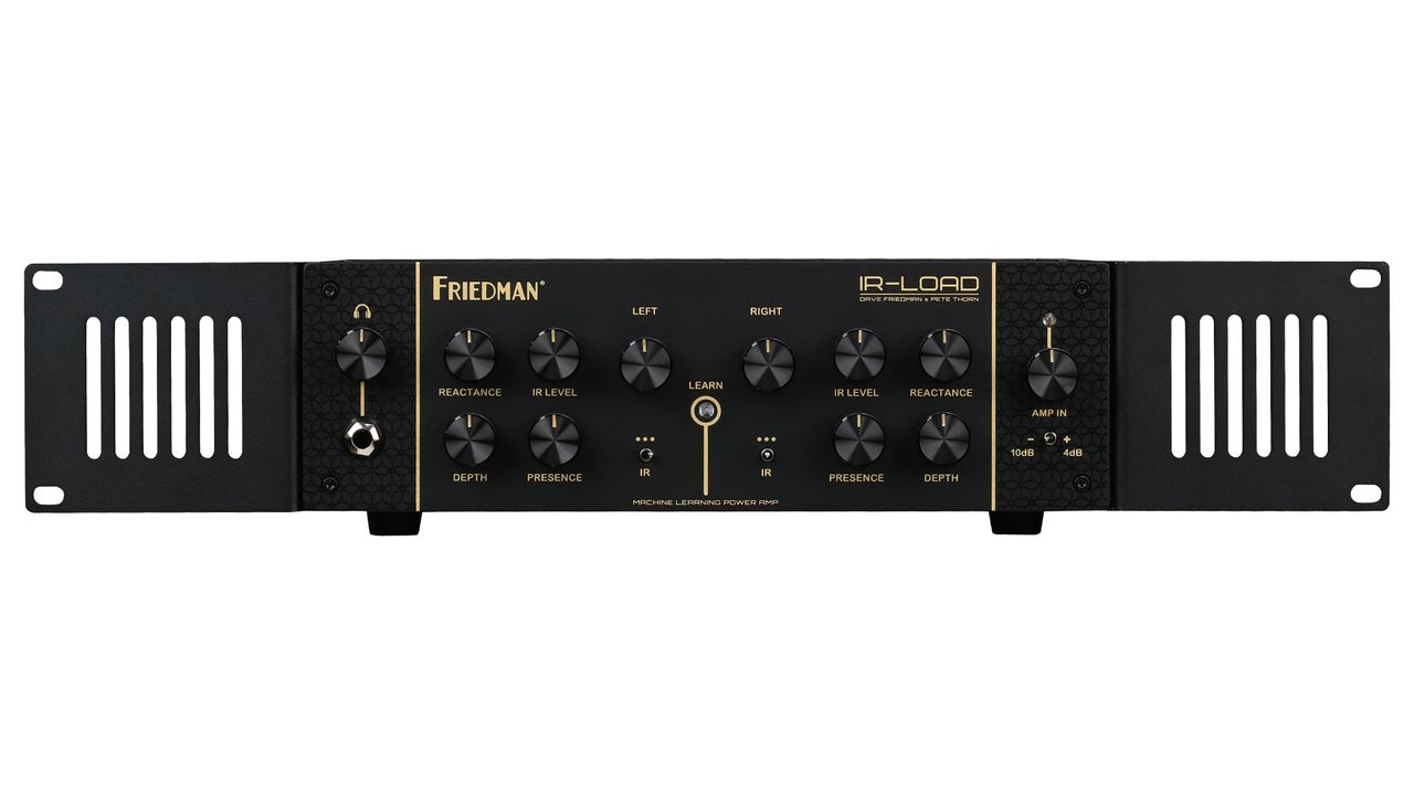 Synergy Machine Learning Power Amp Dave Friedman IR-LOAD Amplifier press image on white