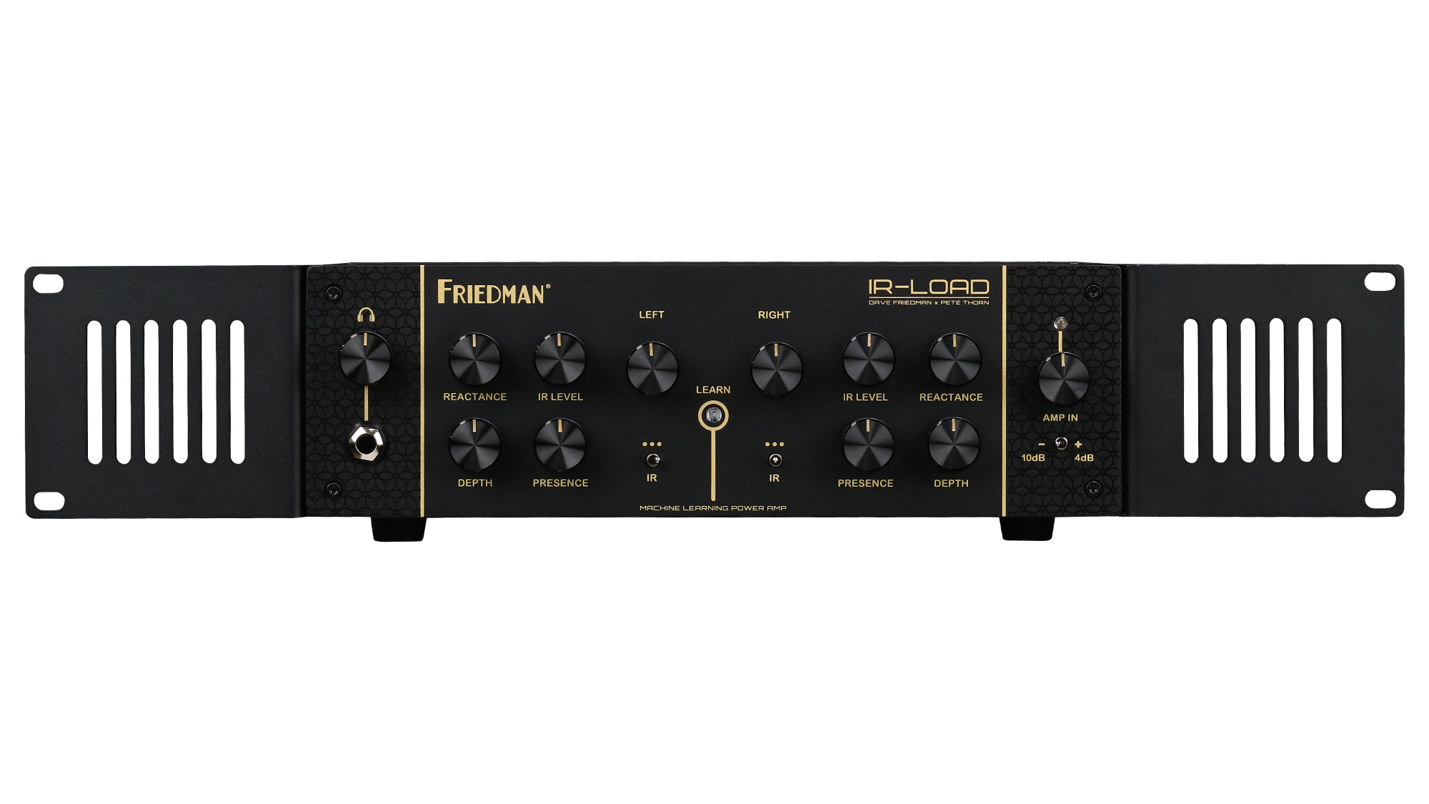 Synergy Machine Learning Power Amp Dave Friedman IR-LOAD Amplifier press image on white