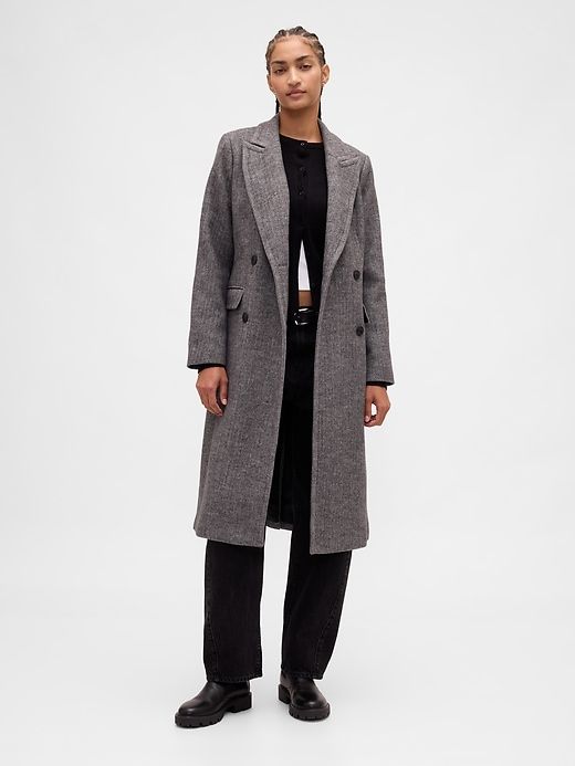Wool-Blend Chesterfield Coat