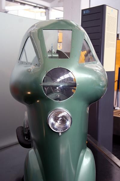 On a streamlined vehicle very similar to this